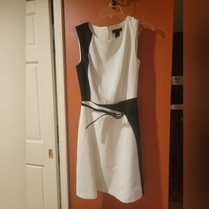 White House Black Market Black and White Mini Dress